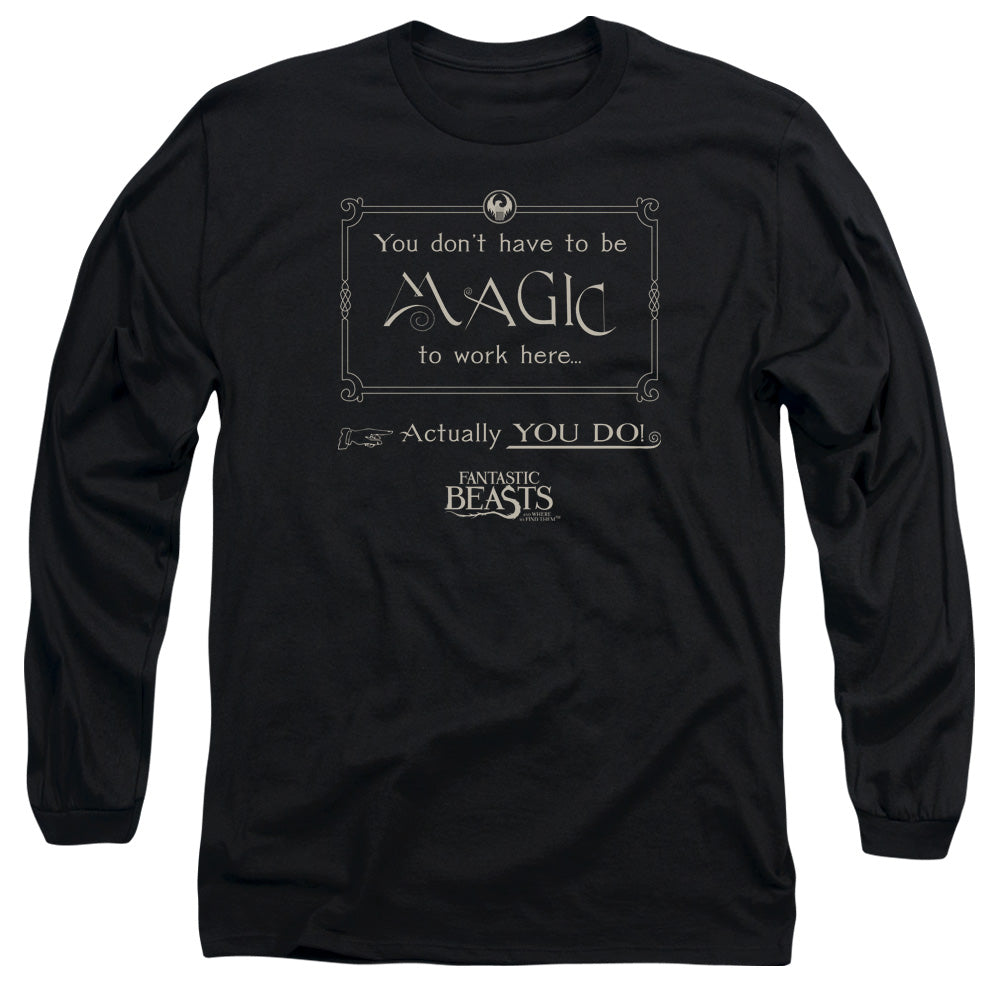Fantastic Beasts Magic To Work Here Long Sleeve T-Shirt
