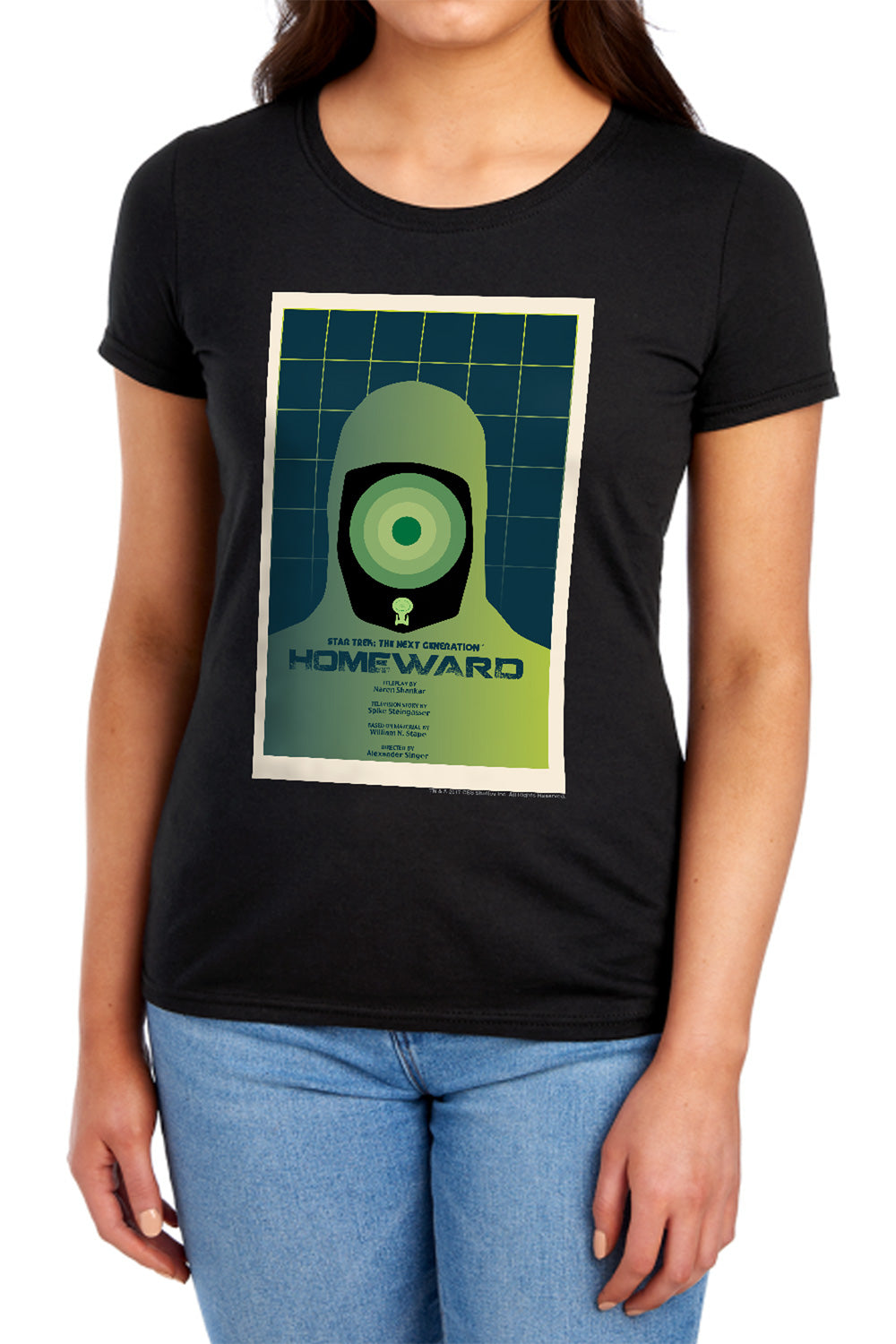 Star Trek Homeward Black Womens T-Shirt