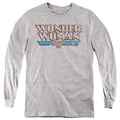 Wonder Woman Retro Logo Distressed Youth Long Sleeve T-Shirt
