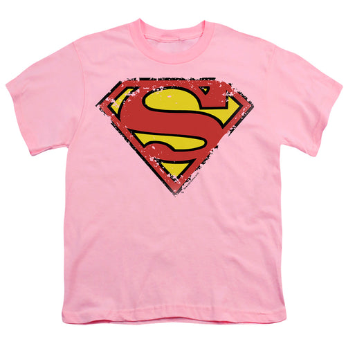 Superman Distressed Shield Light Blue Youth/Toddler T-Shirt