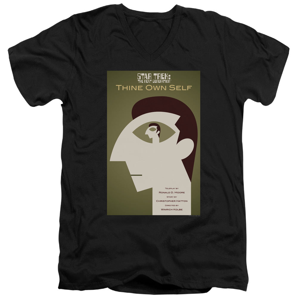 Star Trek Thine Own Self Black V-Neck T-Shirt