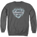 Superman Man of Steel Shield Charcoal Crewneck Sweatshirt