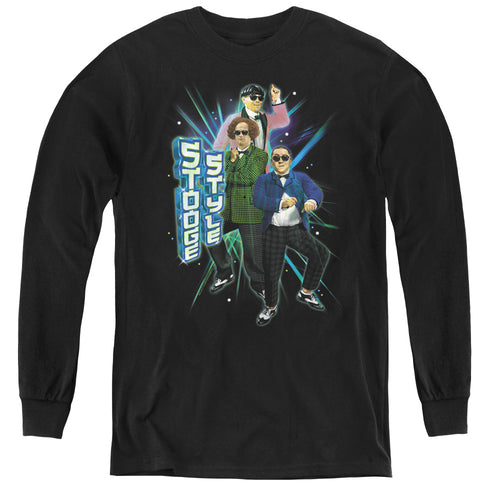 The Three Stooges Stooge Style Youth Long Sleeve T-Shirt
