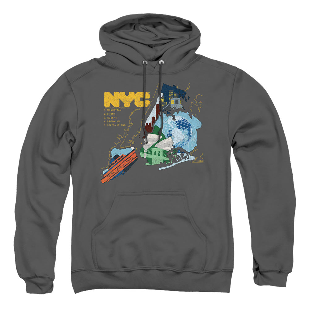 New York City Five Boroughs Pullover Hoodie