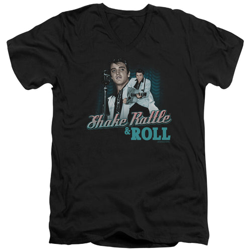 Elvis Presley Shake Rattle & Roll V-Neck T-Shirt