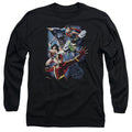 Justice League Galactic Attack Color Long Sleeve T-Shirt