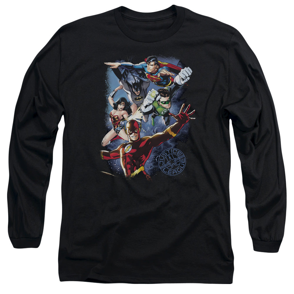 Justice League Galactic Attack Color Long Sleeve T-Shirt