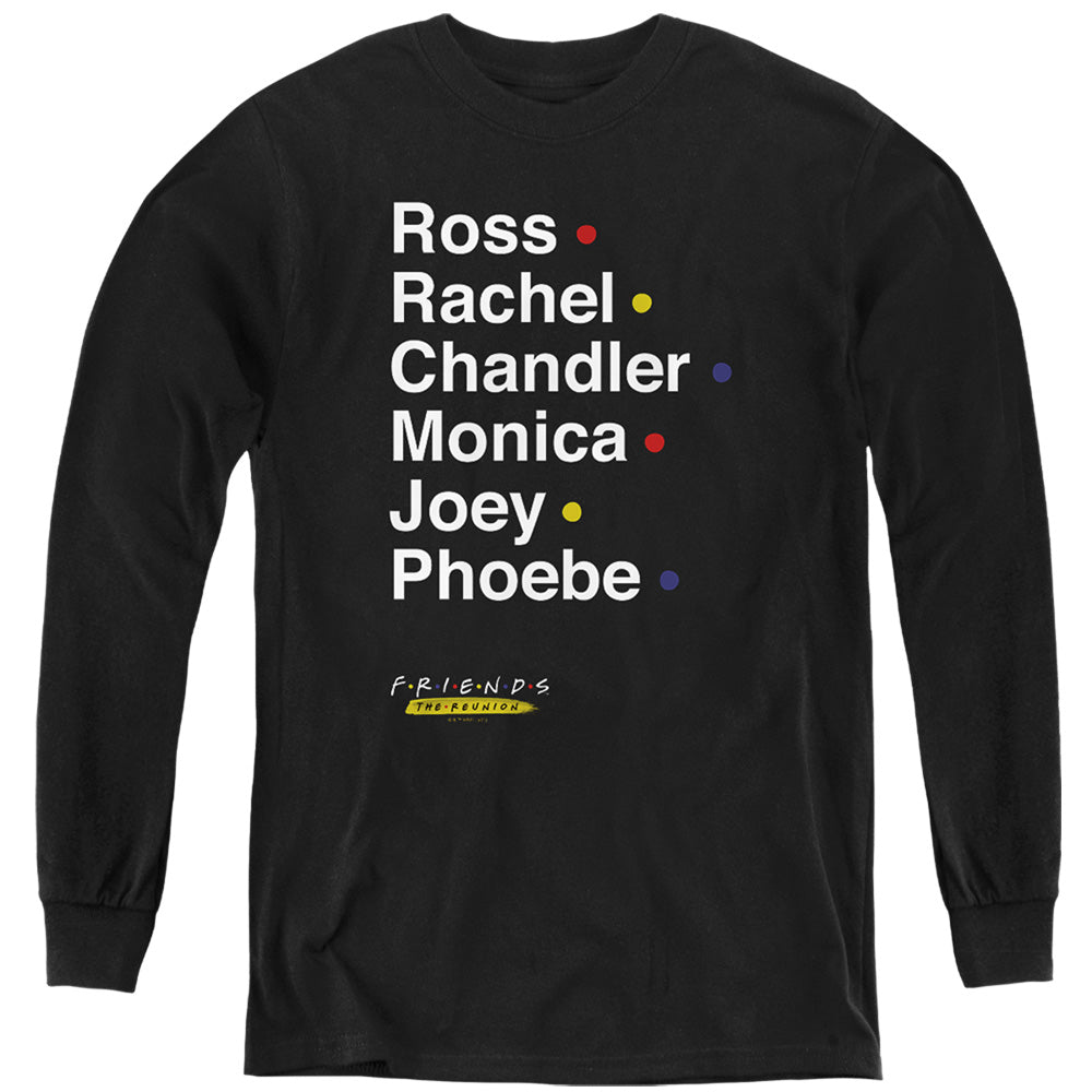 Friends Reunion Names Youth Long Sleeve T-Shirt