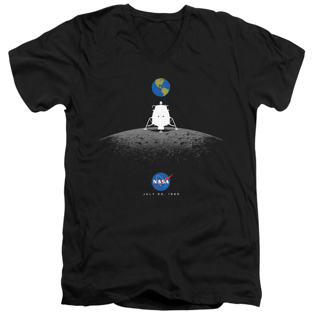 NASA Moon Landing Simple V-Neck T-Shirt