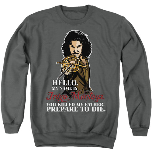 The Princess Bride Hello Charcoal Crewneck Sweatshirt