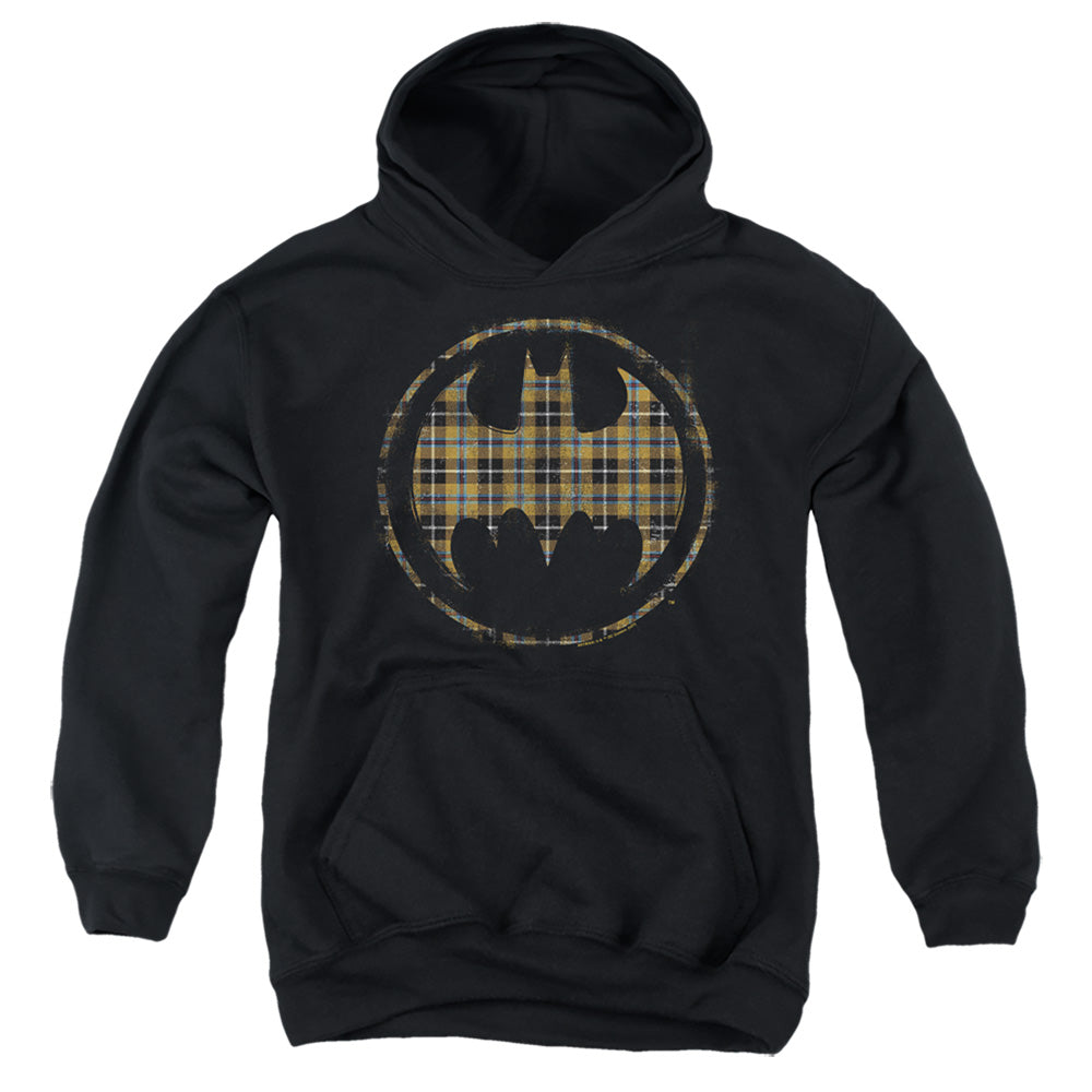 Batman Plaid Bat Youth Hoodie