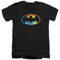 Batman Tie Dye Batman Logo V-Neck T-Shirt