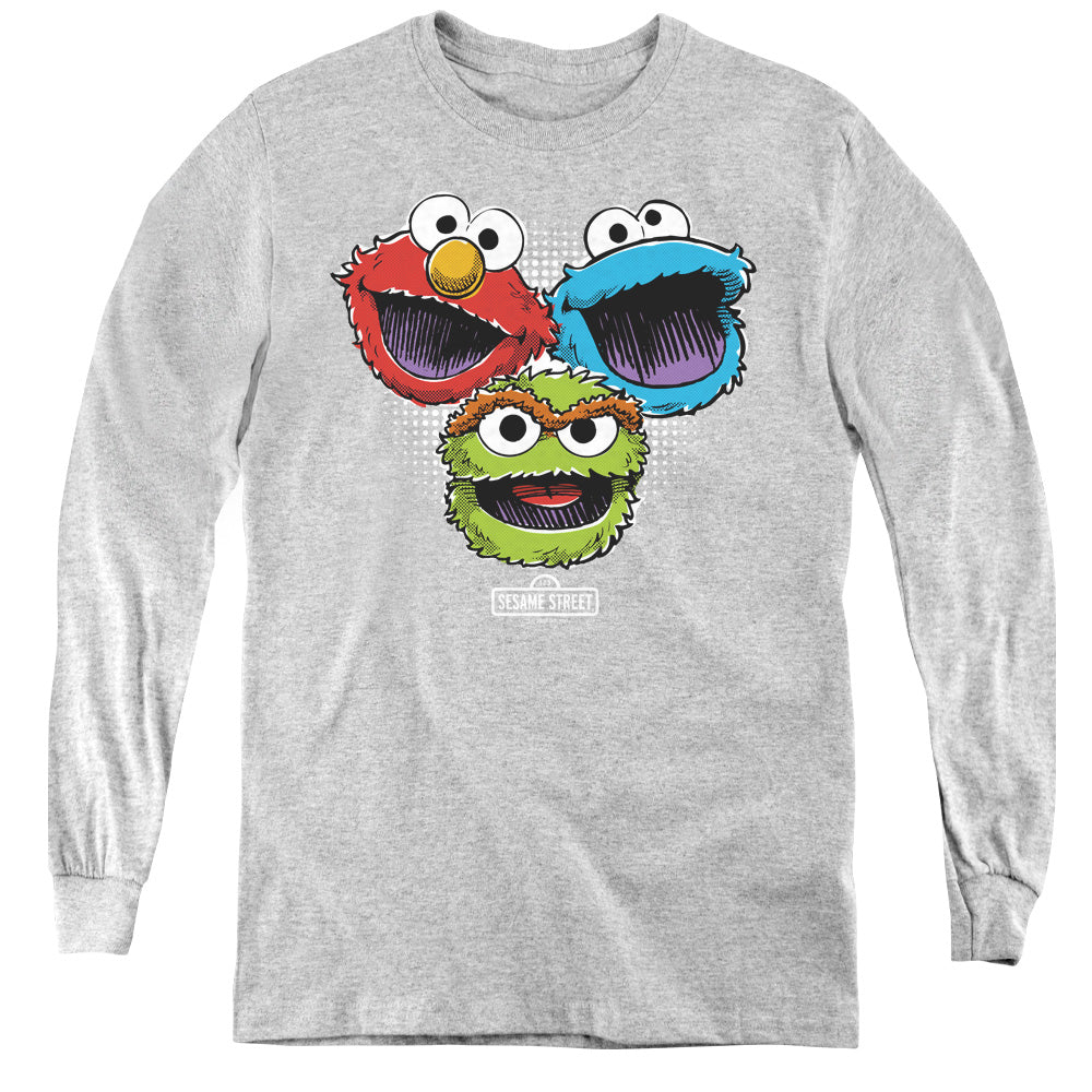 Sesame Street Halftone Heads Youth Long Sleeve T-Shirt