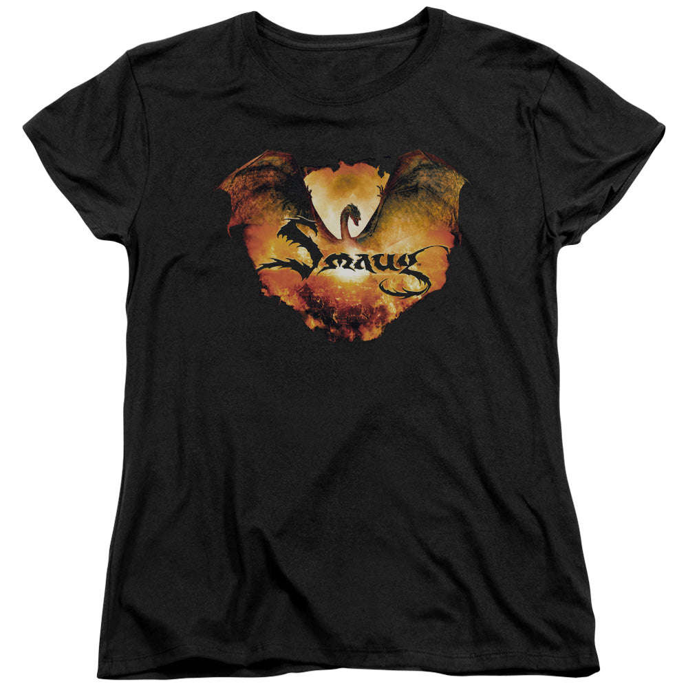 The Hobbit Reign In Flame Womens T-Shirt