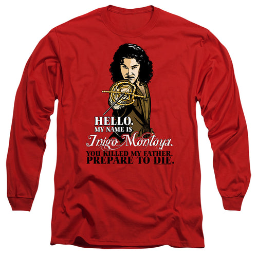 The Princess Bride Hello Red Long Sleeve T-Shirt