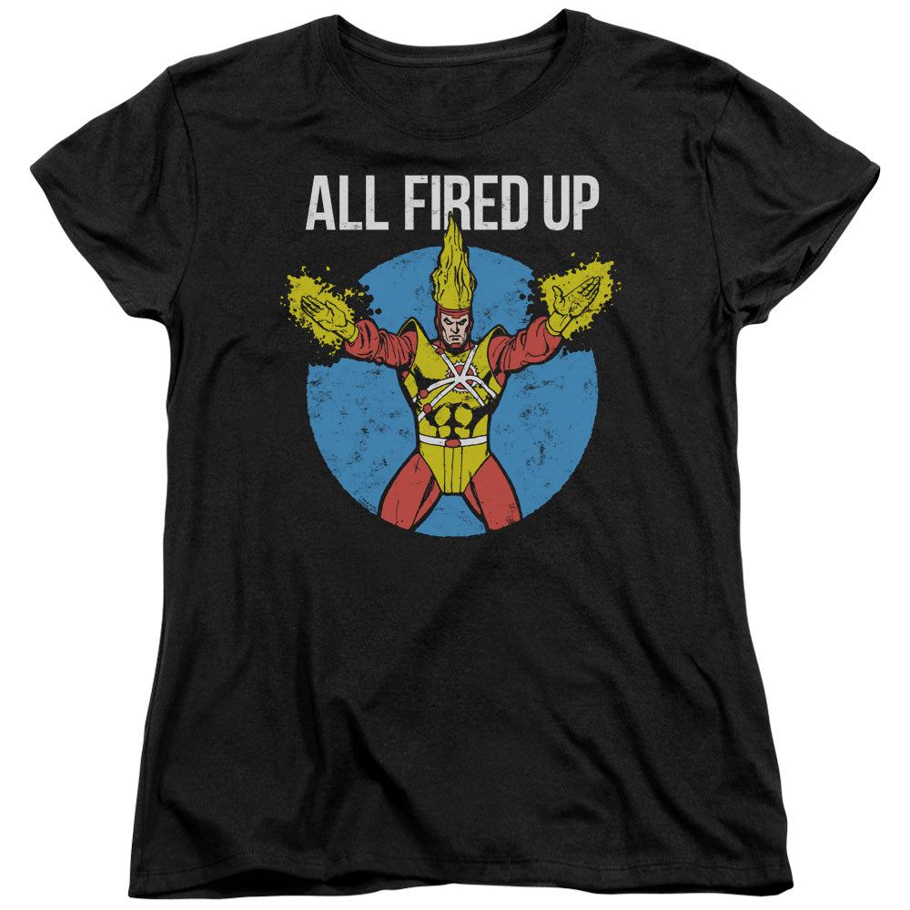 Justice League Firestorms Party Womens T-Shirt