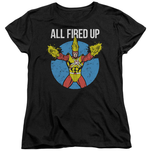 Justice League Firestorms Party Womens T-Shirt