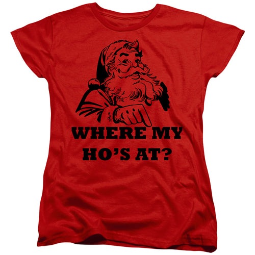 Christmas Where My Ho's At Womens T-Shirt