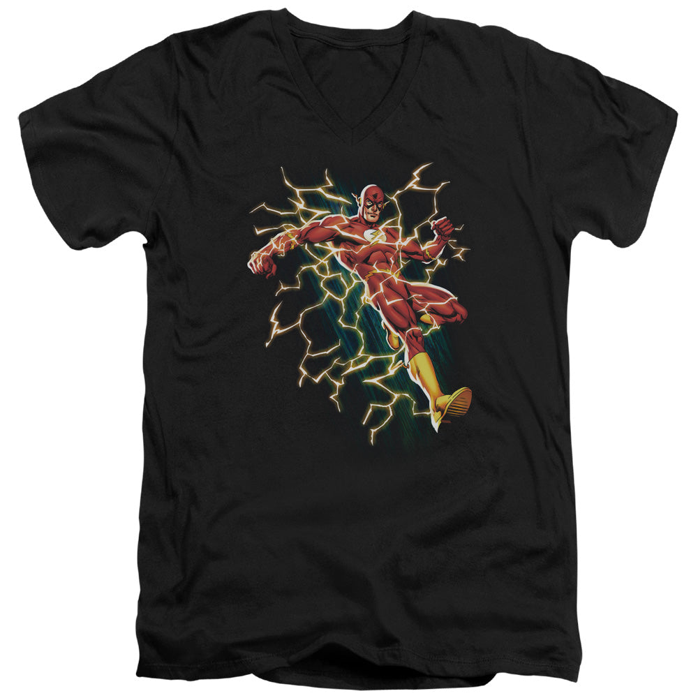 Justice League Flash Symbol Knockout V-Neck T-Shirt