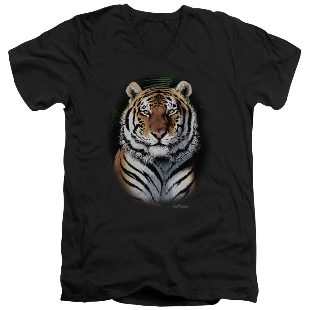 Wild Wings Jungle Fire Tiger V-Neck T-Shirt