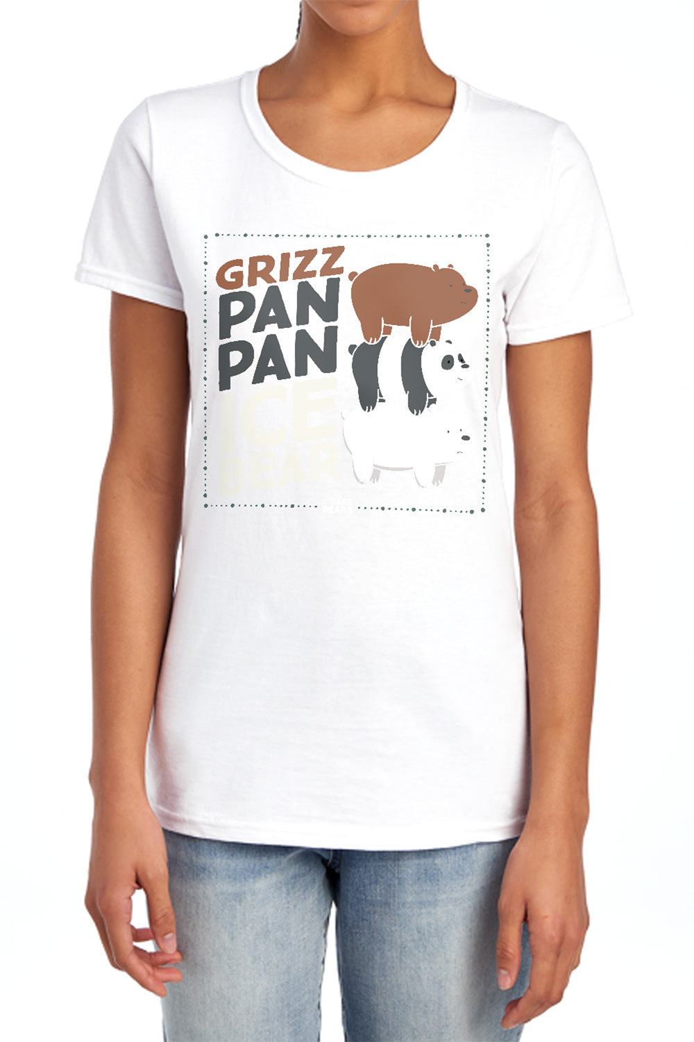 We Bare Bears Grizz Pan Pan Ice Bear Womens T-Shirt