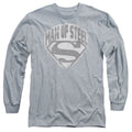 Superman Man of Steel Shield Athletic Heather Long Sleeve T-Shirt