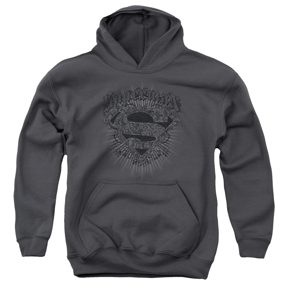 Superman Scrolling Shield Youth Hoodie