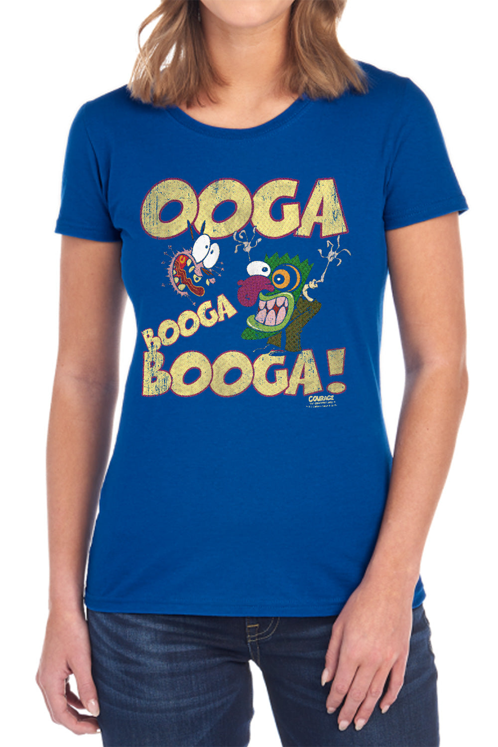 Courage the Cowardly Dog Ooga Booga Booga Womens T-Shirt