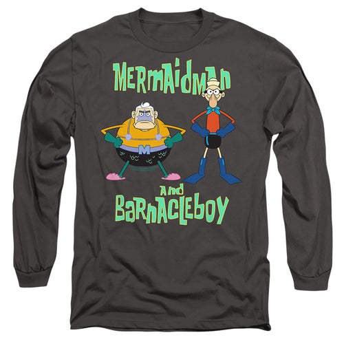 Spongebob Squarepants Mermaid Man and Barnacle Boy Long Sleeve T-Shirt
