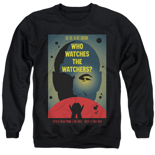 Star Trek Who Watches the Watchers Black Crewneck Sweatshirt