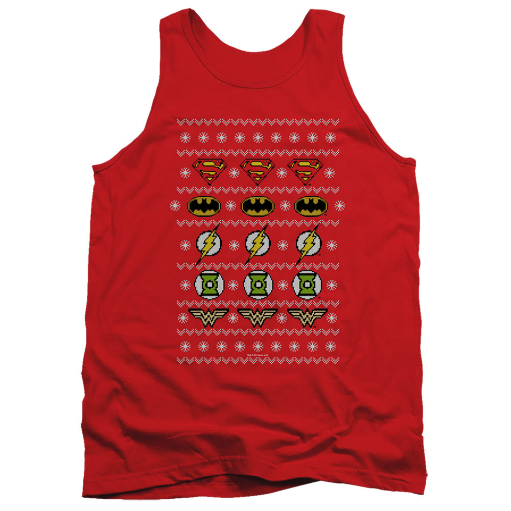 Justice League Justice Shields Christmas Sweater 
 
 Tank Top