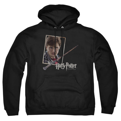 Harry Potter Harrys Wand Portrait Pullover Hoodie