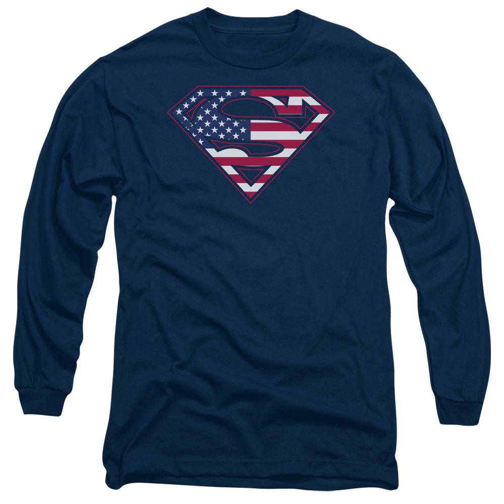 Superman U S Shield Long Sleeve T-Shirt