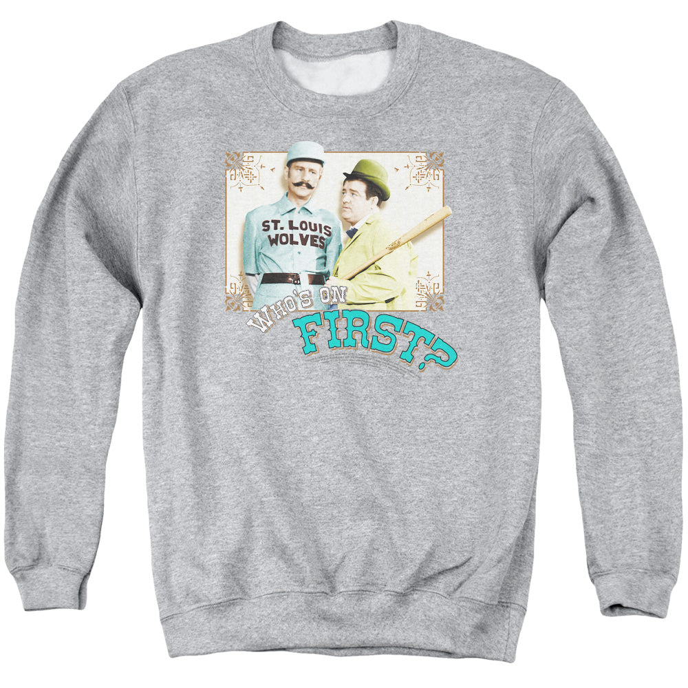 Abbott and Costello Whos On First Crewneck Sweatshirt