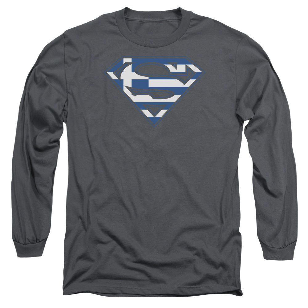 Superman Greek Shield Long Sleeve T-Shirt