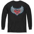 Superman Steel Wings Logo Youth Long Sleeve T-Shirt