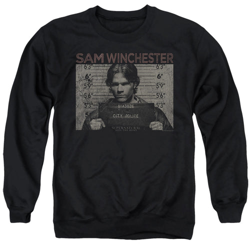 Supernatural Sam Winchester Mug Shot Crewneck Sweatshirt