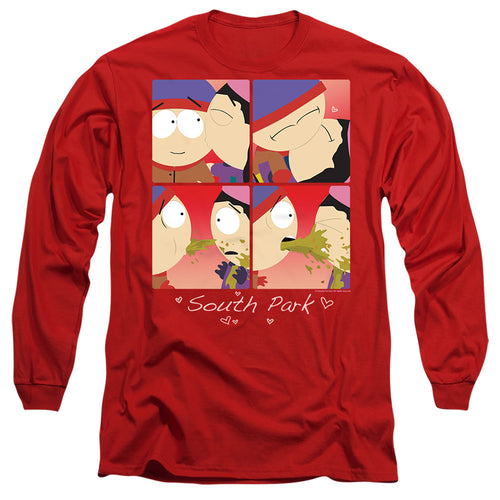 South Park Valentine's Day Kyle and Wendy Squares Long Sleeve T-Shirt
