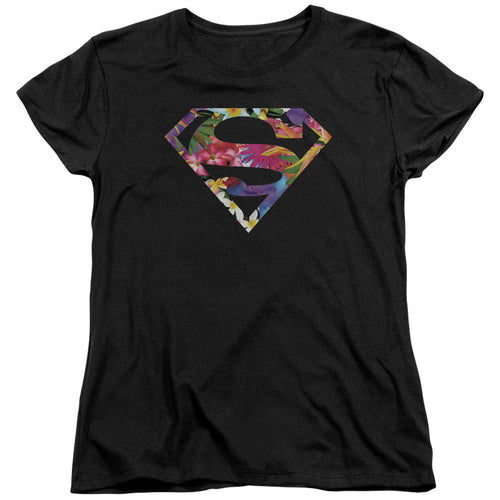 Superman Hawaiian Shield Womens T-Shirt