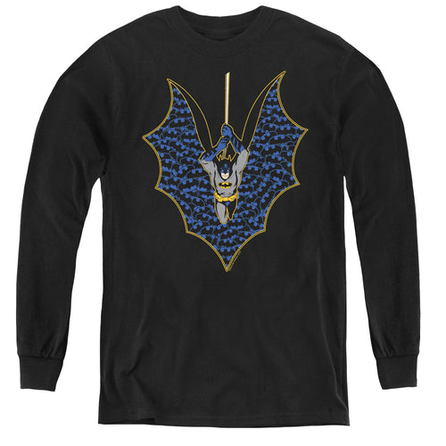 Batman Bat Fill Youth Long Sleeve T-Shirt