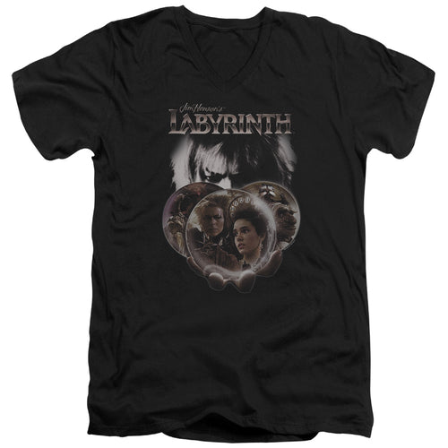 Labyrinth Globes V-Neck T-Shirt