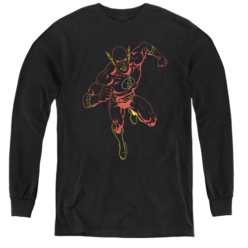 Justice League Neon Flash Youth Long Sleeve T-Shirt