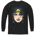 Justice League Wonder Woman Head Youth Long Sleeve T-Shirt