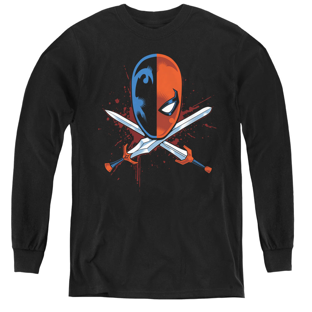 Justice League Crossed Swords Youth Long Sleeve T-Shirt