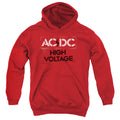 AC/DC High Voltage Stencil Youth Hoodie