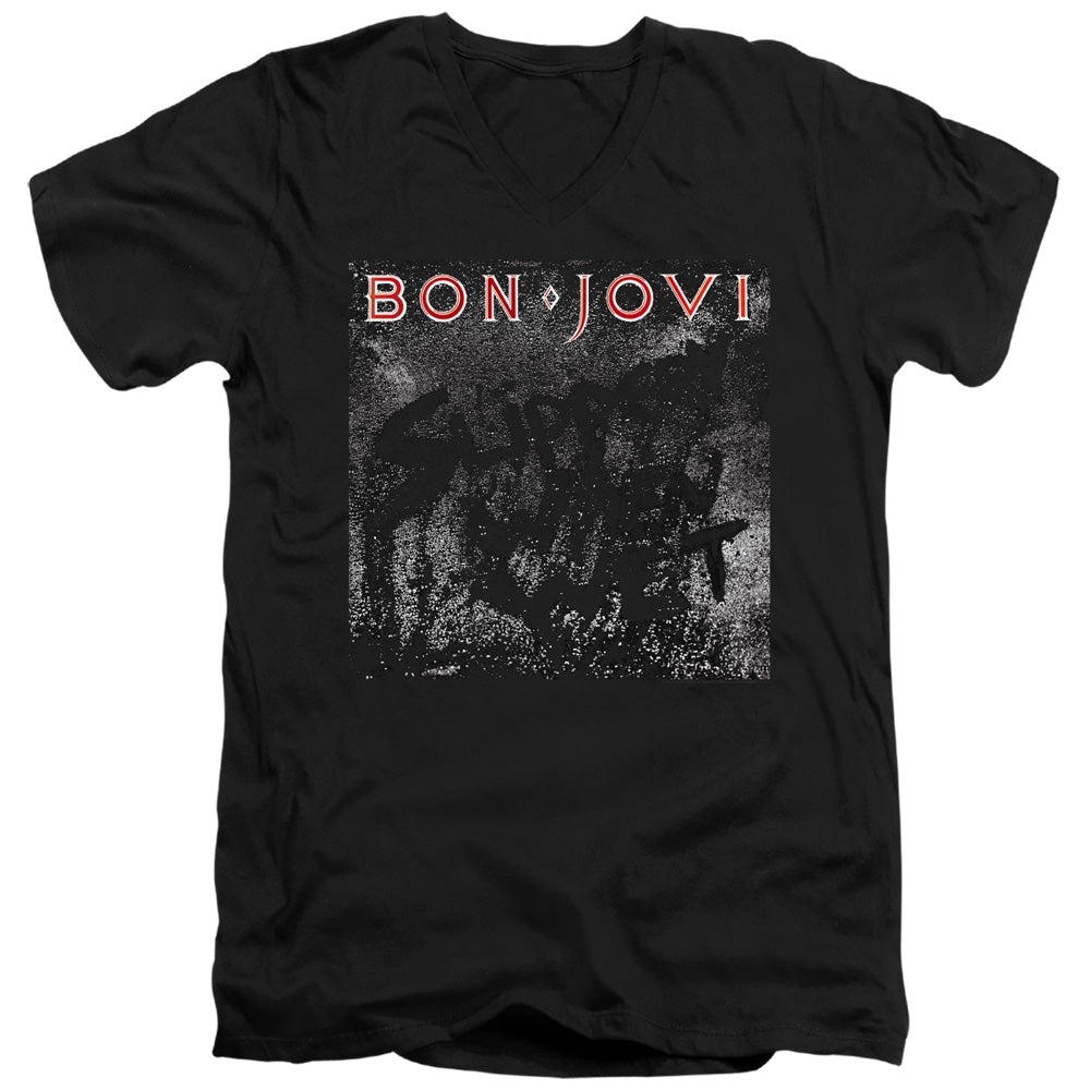 Bon Jovi Slippery Cover V-Neck T-Shirt