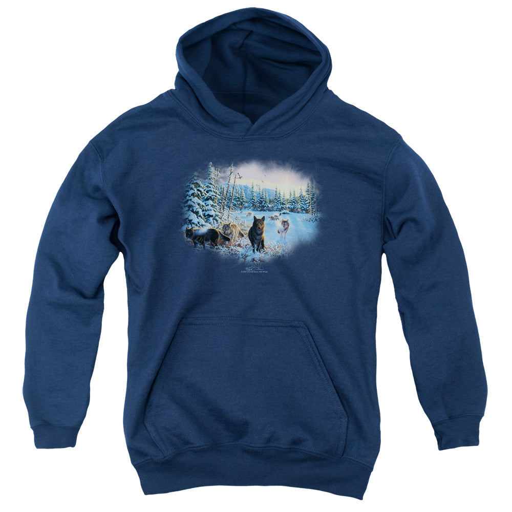 Wild Wings Hunter's Moon Wolves Youth Hoodie