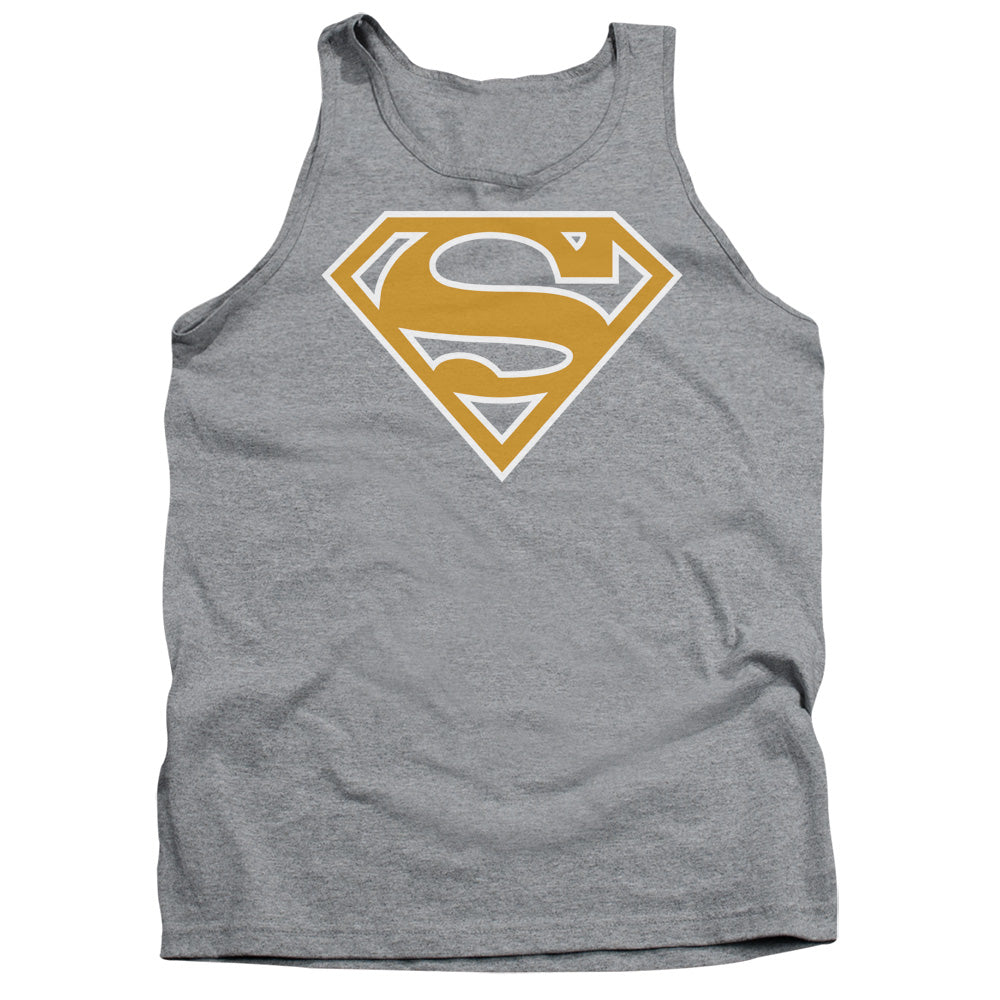Superman Lt Orange & White Shield Tank Top