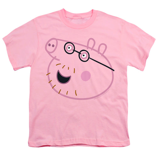 Peppa Pig Pink Out Daddy Pig Face Youth/Toddler T-Shirt