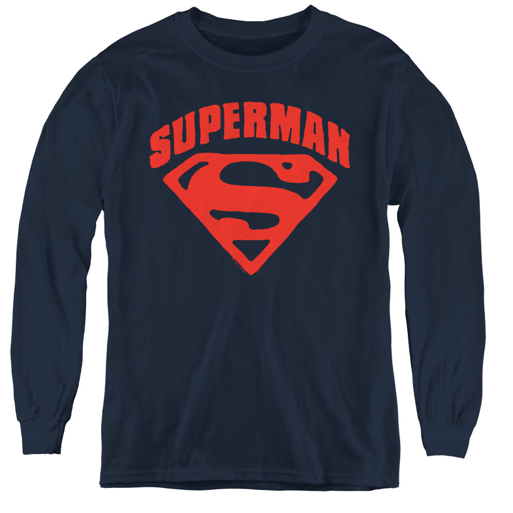 Superman Super Shield Youth Long Sleeve T-Shirt